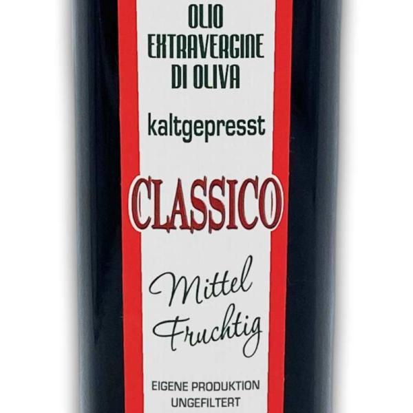 Classico (0,5l) - Natives Olivenöl Extra - Mittel Fruchtig